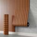 YLL YLL PVC Slat Wall Panel Peel and Stick 118"x 15.7" Faux Walnut Wood Grain by YLLYLL