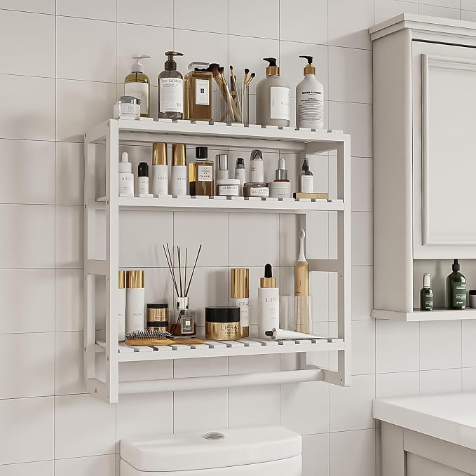 Galood Over The Toilet Storage Bathroom Shelves Wall Mounted 3 Tier Space Saver - Image 3