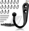 15 Pcs Black Wall Mounted Coat Hooks, Hanger Hook by PRIGVOT
