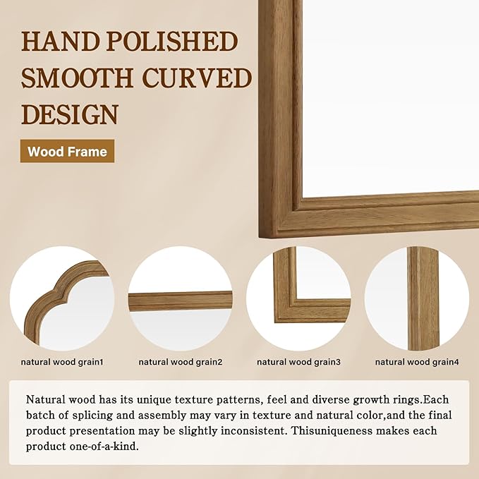 WallBeyond 28" x 40" Wood Bathroom Mirror - Image 6
