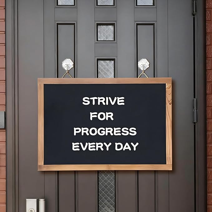 Magnetic Chalkboard for Wall Rustic Wood Framed Decorative Blackboard Sign - Image 5