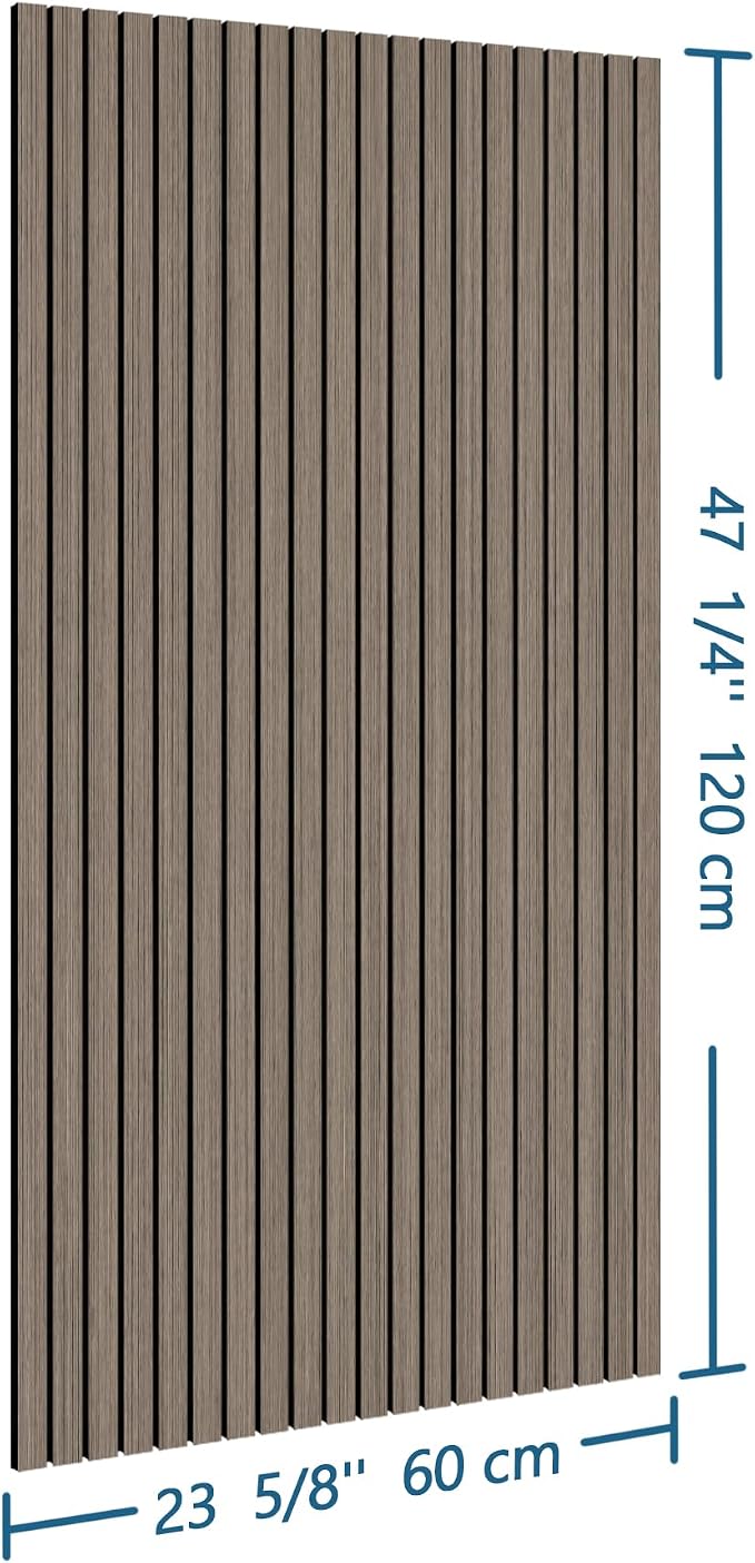 4-Piece Wood Slat Wall Panel for Interior Wall Decor Noise Cancelling 47.2" x - Image 3