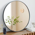 NEWBULIG Round Bathroom Mirror for Over Sink, 36 Inch Wall Mount Vanity Circle by NEWBULIG
