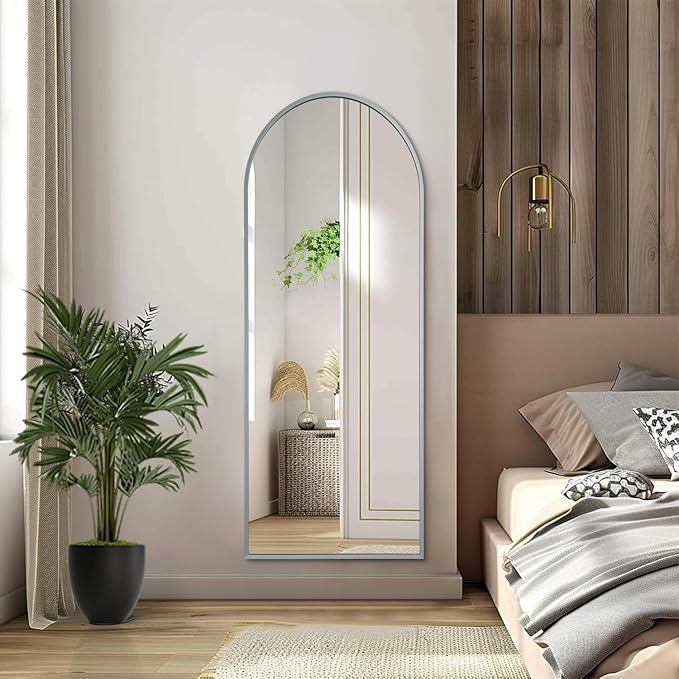 Arch Full Length Wall Mirror, Metal Aluminum Frame Modern Simple Home Decor - Image 3