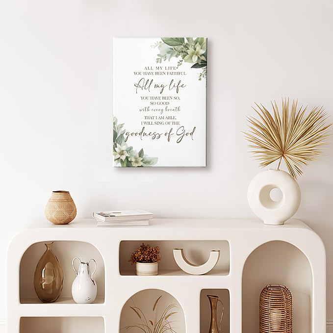 HIWX Christian Wall Decor, All My Life You Have Been Faithful Bible Verse - Image 2