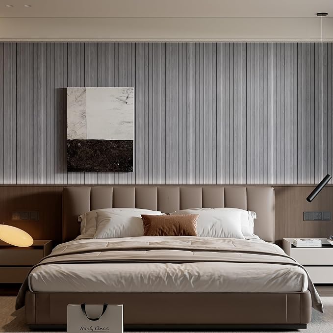 YU LI 3DH Peel and Stick PVC Slat Wall Panel 118"x15.75" Self-Adhesive Thick - Image 4