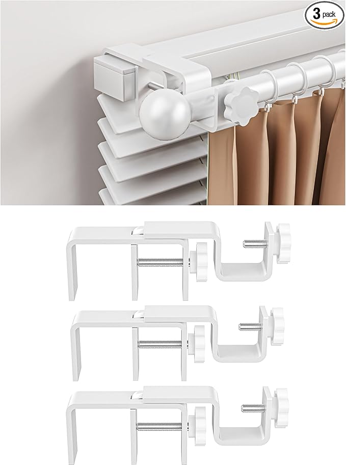 Over-Blinds Curtain Rod Brackets by onneka