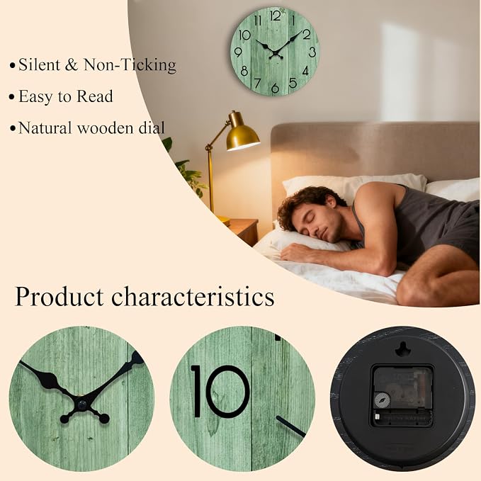 Wall Clock, Modern Wall Clocks Battery Operated, Silent Non Ticking Clock - Image 2