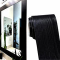 DESOMINOR 27FT Black Border Peel and Stick Black Wood Grain Wallpaper Border by DESOMINOR