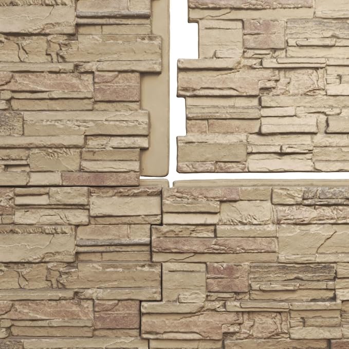 Ekena Millwork 48 5/8"W x 24 3/4"H x 1 1/4"D Cascade Stacked Stone, StoneWall - Image 5