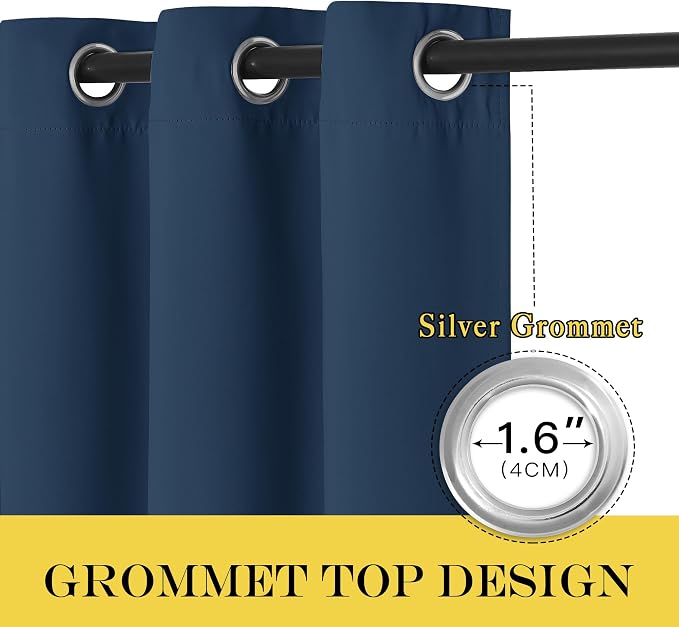 NICETOWN Blackout Curtain Panel 63 inch Long - Image 3