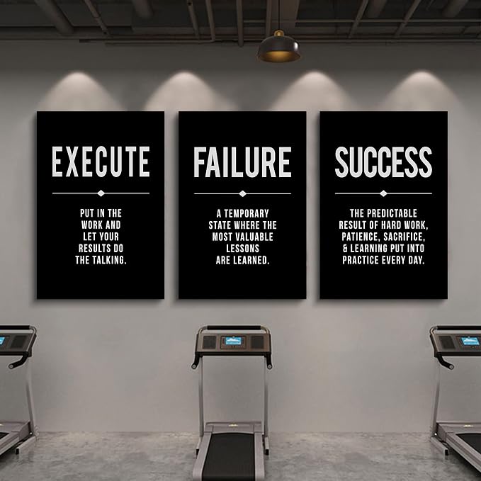 Framed Canvas Wall Art Success Quote, Office Wall Art, Positive Motivational - Image 6