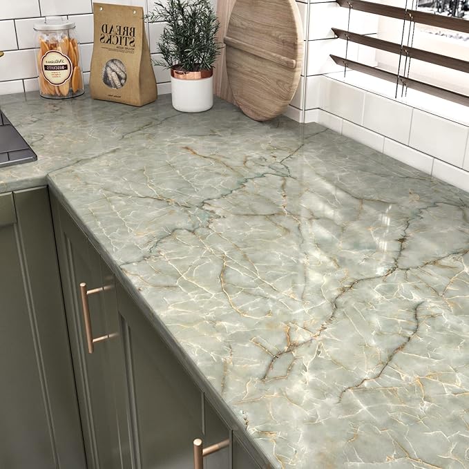 Marble Contact Paper for Countertops Waterproof Marble Wallpaper Peel and Stick - Image 2