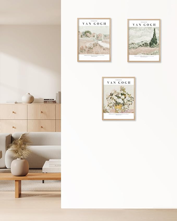 HesenDot Unframed Vintage Van Gogh Exhibition Posters Set of 3, French Country - Image 5