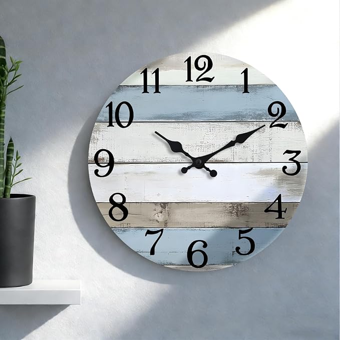 JoFomp 12 Inch Wall Clocks Battery Operated, Silent Wall Clock Non Ticking - Image 6