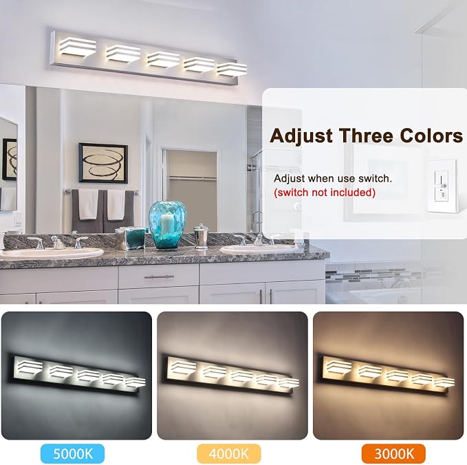 LED Wall Brushed Nickel Vanity Lights - Image 6