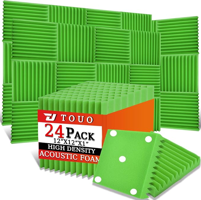 24 Pack Acoustic Panels – Sound Proof Foam Panels by TOUO