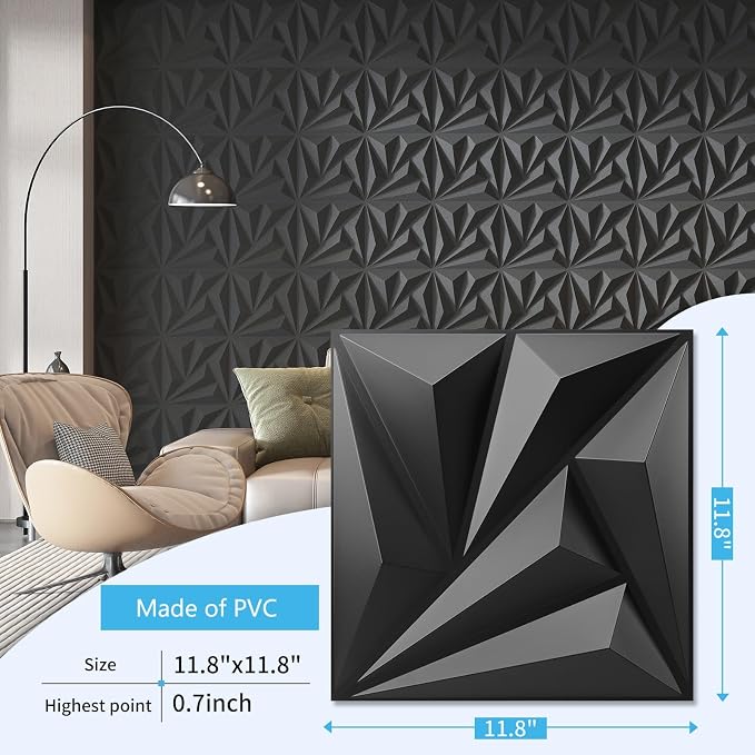 Art3d 20 Pack Decorative 3D Wall Panels 11.8 x 11.8 Inch Covering 19 Sq.ft - Image 2