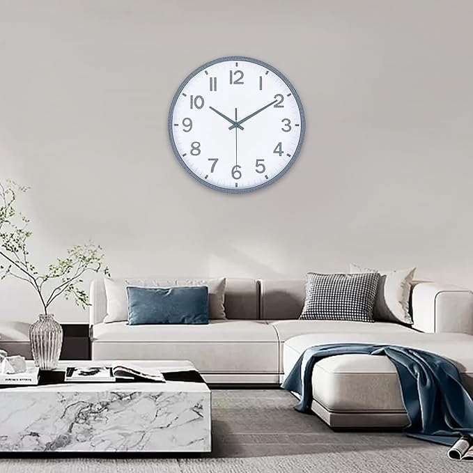 Wall Clocks Battery Operated 12 inch Modern Wall Clock, Silent Non Ticking Wall - Image 6
