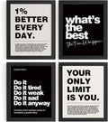 DSHFG Motivational Inspirational Office Wall Art Decor Prints Set of 4 by Unknown