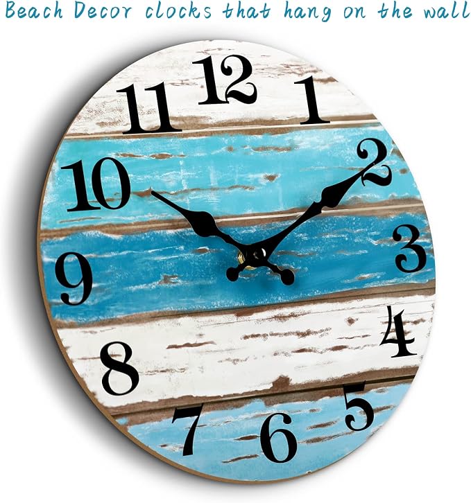 CHYLIN Nautical 14 Inch Wall Clock, Silent Sweep Movement, Good Gift - Image 9