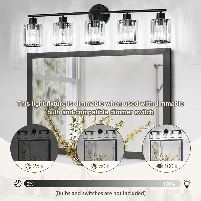 Crystal Bathroom Light Fixtures, Bathroom Lighting Fixtures Over Mirror - Image 8