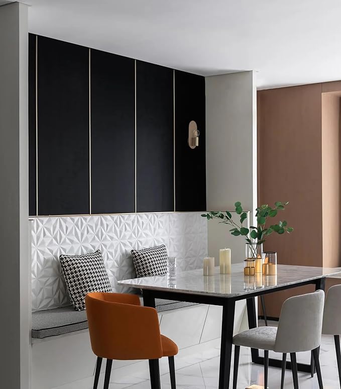 118"x17.7" Black Peel and Stick Wallpaper Black Contact Paper Decorative Self - Image 7