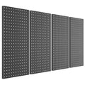 Pegboard Smith Metal Pegboard Panels 12" x 24", 4 Pack Black Wall Mounted Tool by Pegboard+Smith