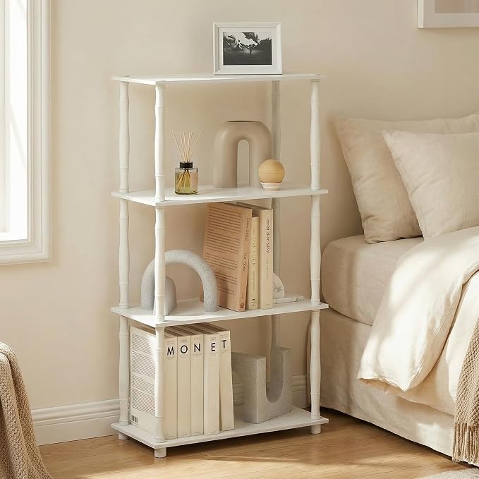 Furinno Turn-N-Tube Storage Shelves, 4-Tier Open Frame Book Shelf, Standing - Image 4
