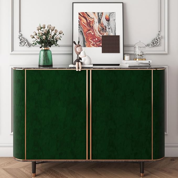 YENHOME Velvet Wallpaper Green Wallpaper - Image 3