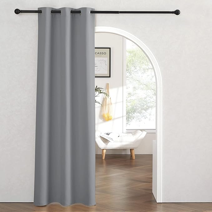 RYB HOME Blackout Curtains Thermal Insulating Privacy Temporary Door Curtains by RYBHOME