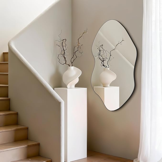 FICTOR Irregular Asymmetrical Wall Mirror, Living Room, Dining Room - Image 6