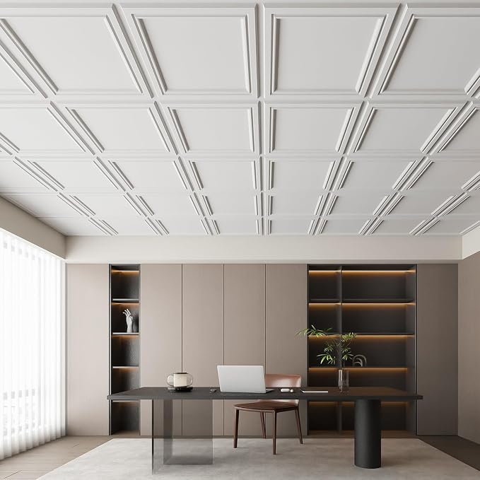Art3d 36 Pack PVC Ceiling Tiles, 24x24 Inches Waterproof Drop Ceiling - Image 8