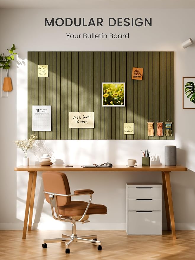 Bumusty Large Cork Board Alternative-48 x 36" Felt Bulletin Board Tiles - Image 6