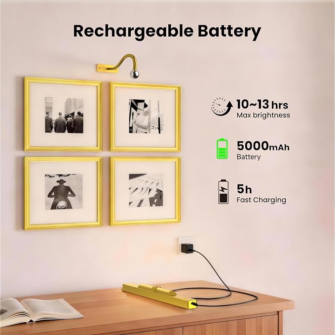 Lights for Pictures on Wall, 16in Battery Operated Picture Lights for Paintings - Image 8