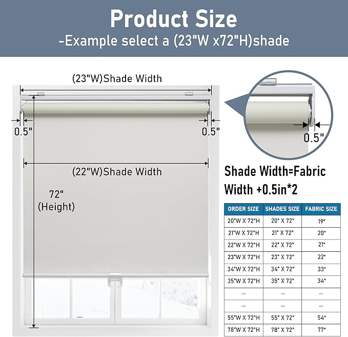 Cordless Roller Shades Blackout Blinds - Image 3