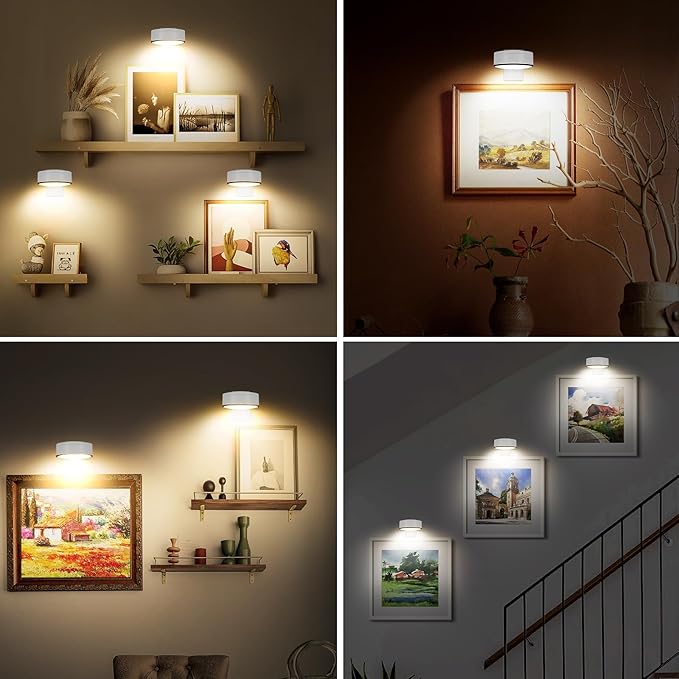 Arixinks 3Pcs Battery Picture Lights, Remote Painting Light - Image 2