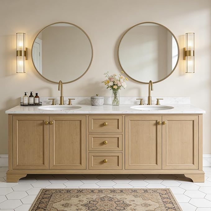 WallBeyond Round Wood Mirror - Image 4