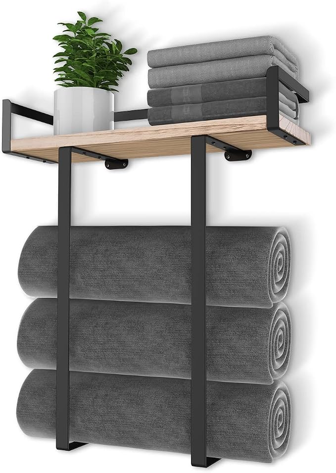 Xstydes Towel Racks for Bathroom Wall Mounted, Metal Towel Holder - Image 8