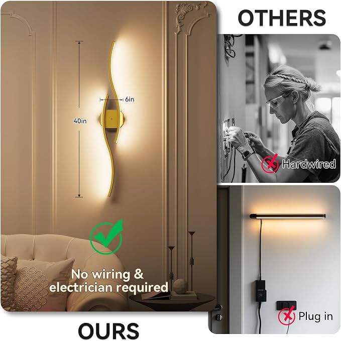 hunhun Battery Operated Wall Sconces Set of Two, Wireless Wall Sconce - Image 7