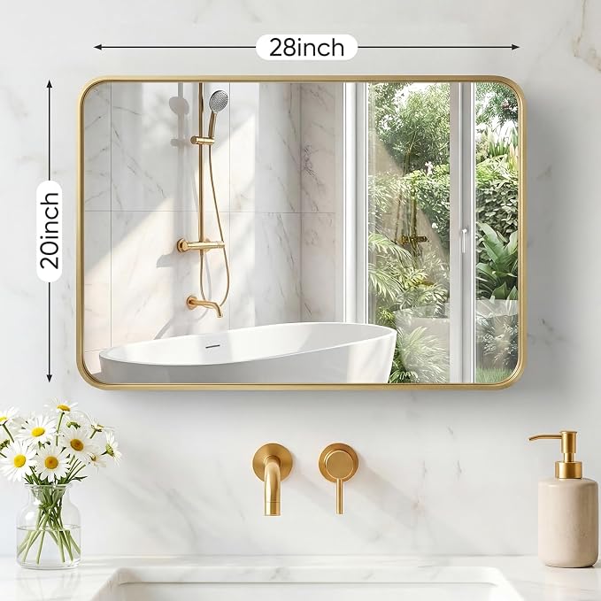 NEWBULIG 20X28 Inch Bathroom Mirror - Image 2