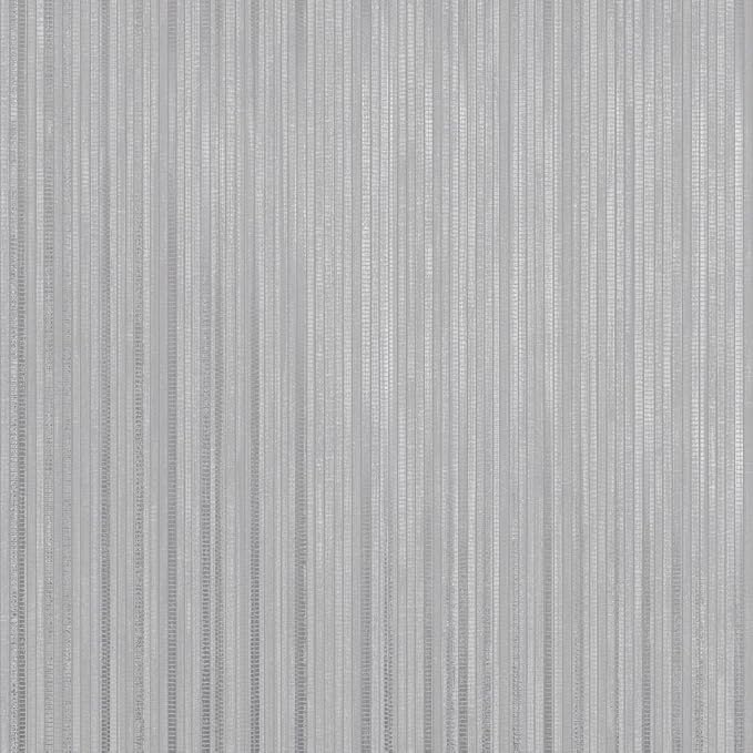 Tempaper Textured Metallic Silver Faux Grasscloth Removable Peel and Stick by TempaperCo