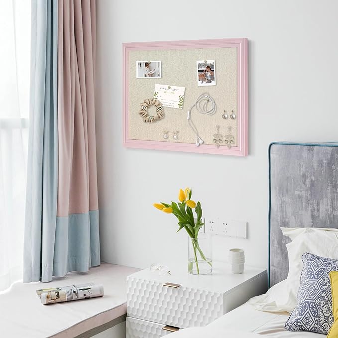 Large Cork Board with Linen, Picture Display Vision Board Corkboards - Image 8
