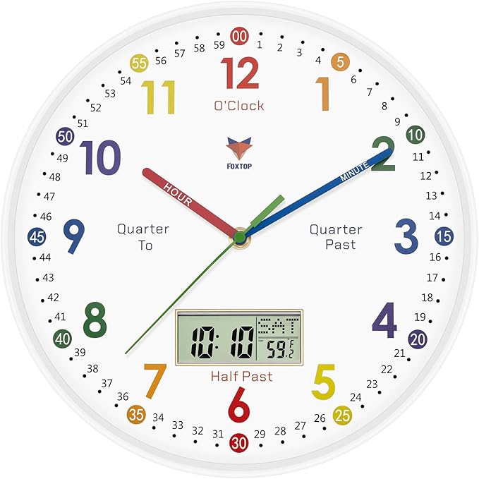 Foxtop Digital and Analog Learning Clock by Foxtop