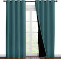 NICETOWN Complete 100% Blackout Curtain Set, Thermal Insulated & Energy by NICETOWN
