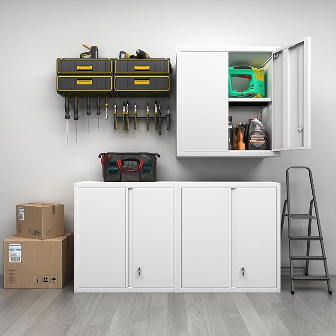 GREATMEET Metal Wall Cabinet, Wall Mounted Storage Cabinet - Image 5