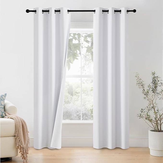 NICETOWN 100% Blackout Window Curtain Panels 90 inch Length by NICETOWN