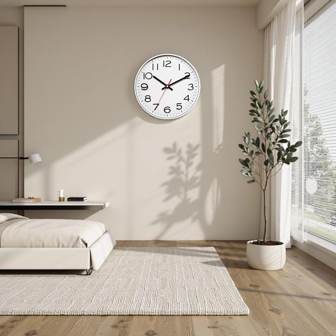 NUOVO 16 Inch Wall Clock Number Quartz Decorative Wall Clock Quiet Wall Clocks - Image 4