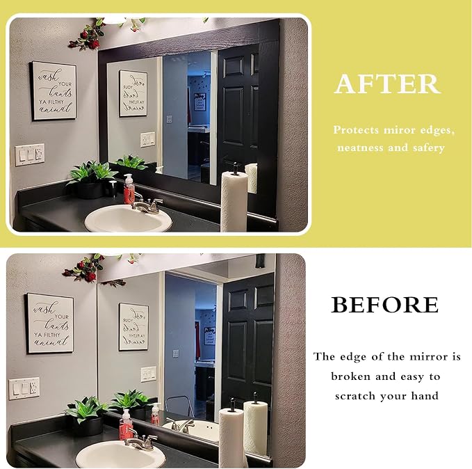 Teemall 10M Black Wood Grain Removable PVC Waterproof Border Wall Decor - Image 2