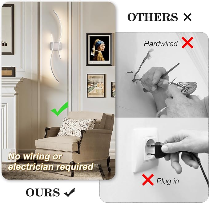 Battery Operated Wall Sconces Set of Two - Image 2